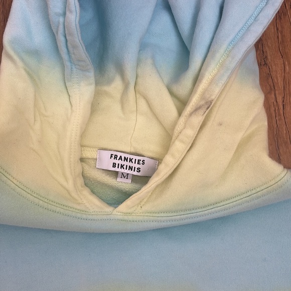 FRANKIE’S BIKINIS Burl Sweatshirt Rainbow Tie Dye / Blue Pink yellow/ M women - Picture 2 of 4